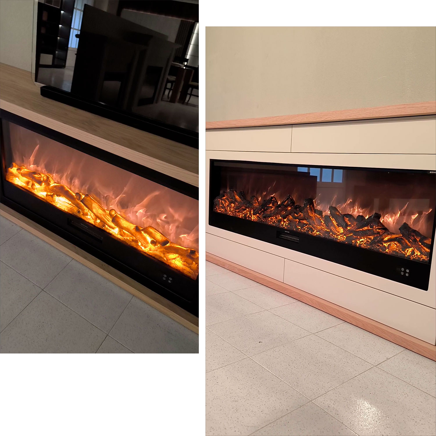 CAMINETTO-AMIATA-180-6 - Fuego Effect Electric Fireplaces Italian Design