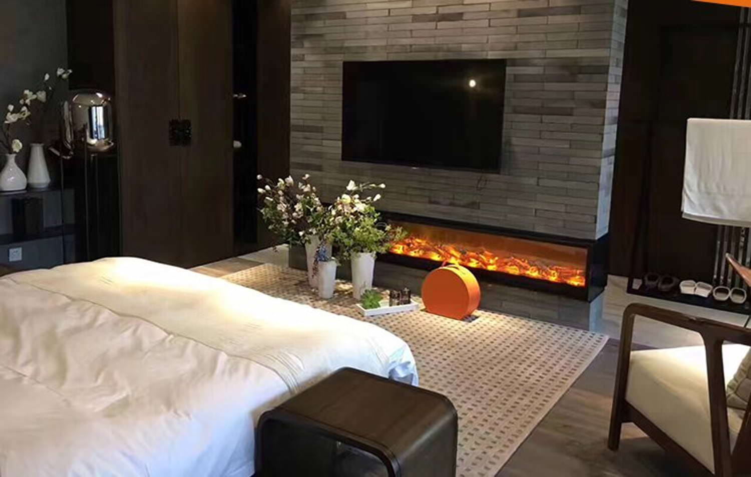 CAMINETTO-AMIATA-180-7 - Fuego Effect Electric Fireplaces Italian Design