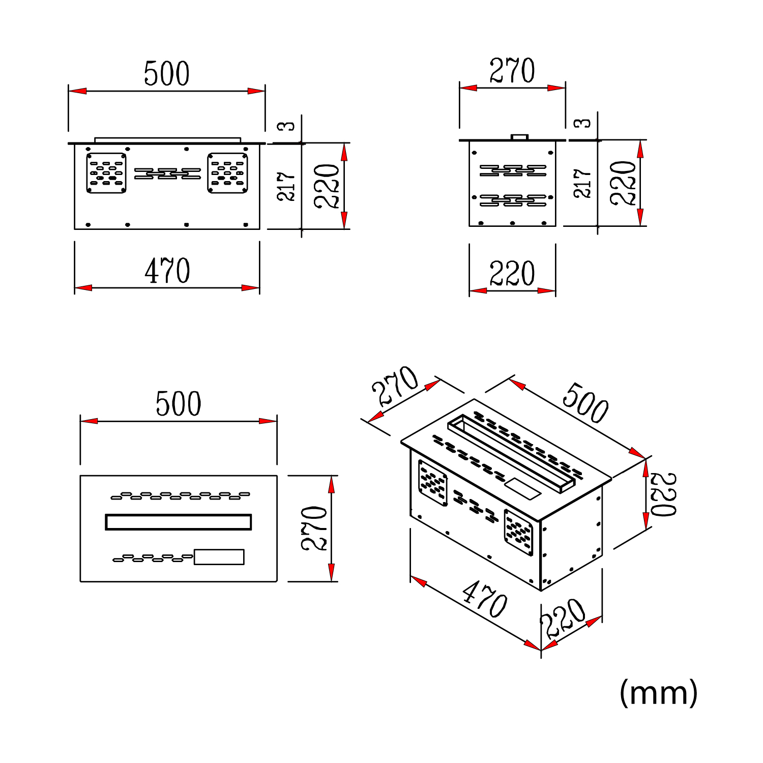CAMINETTO-CALDARO-50 - Fuego Effect Electric Fireplaces Italian Design