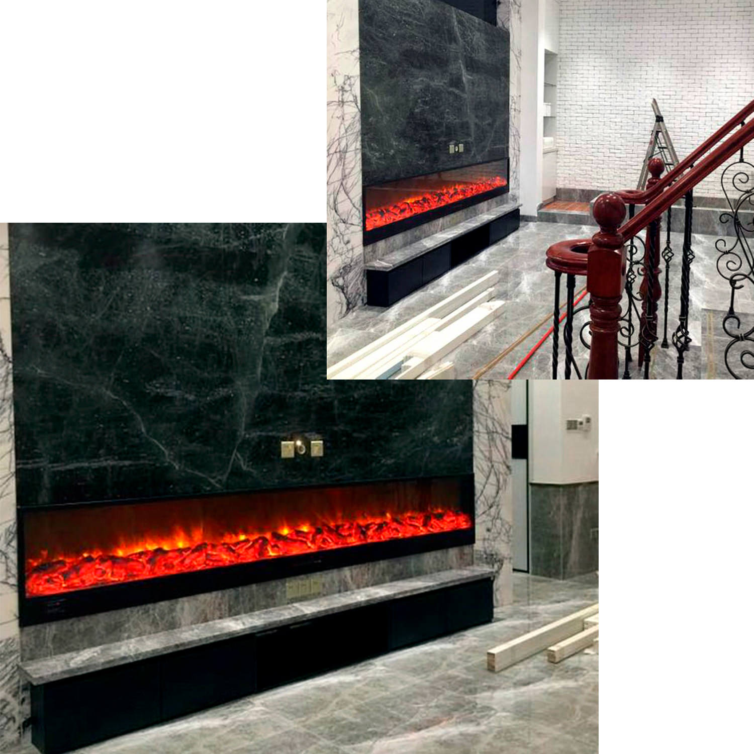 CAMINETTO-ETNA-300-2 - Fuego Effect Electric Fireplaces Italian Design
