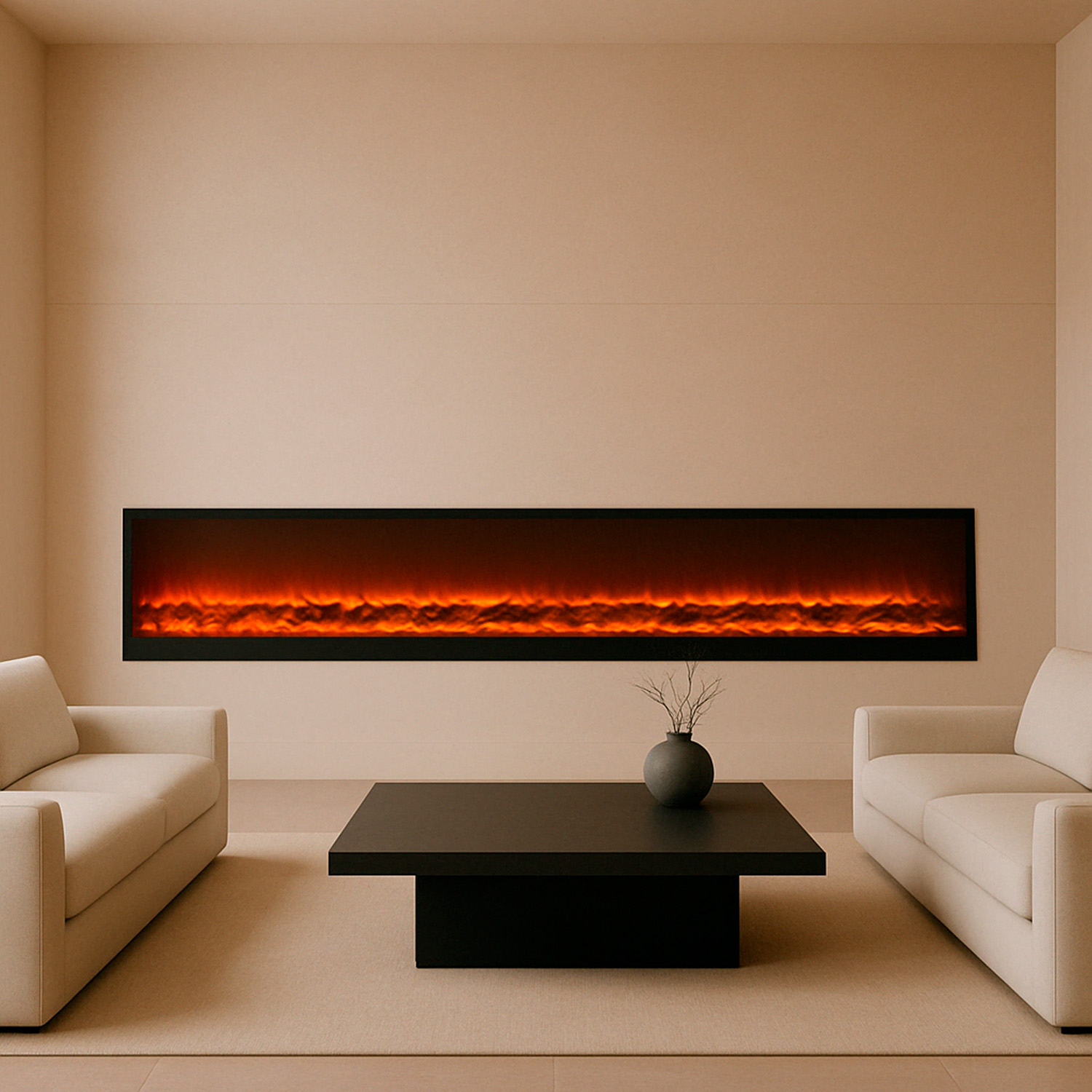 CAMINETTO-ETNA-300-ambientata - Fuego Effect Electric Fireplaces Italian Design