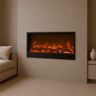 CAMINETTO-ISPICA-108-ambientata - Fuego Effect Electric Fireplaces Italian Design
