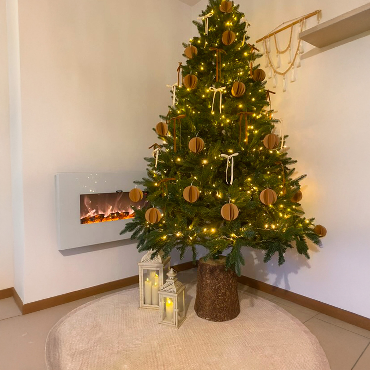 CAMINETTO-PARETE-MONTE-BIANCO-ambientata - Fuego Effect Electric Fireplaces Italian Design