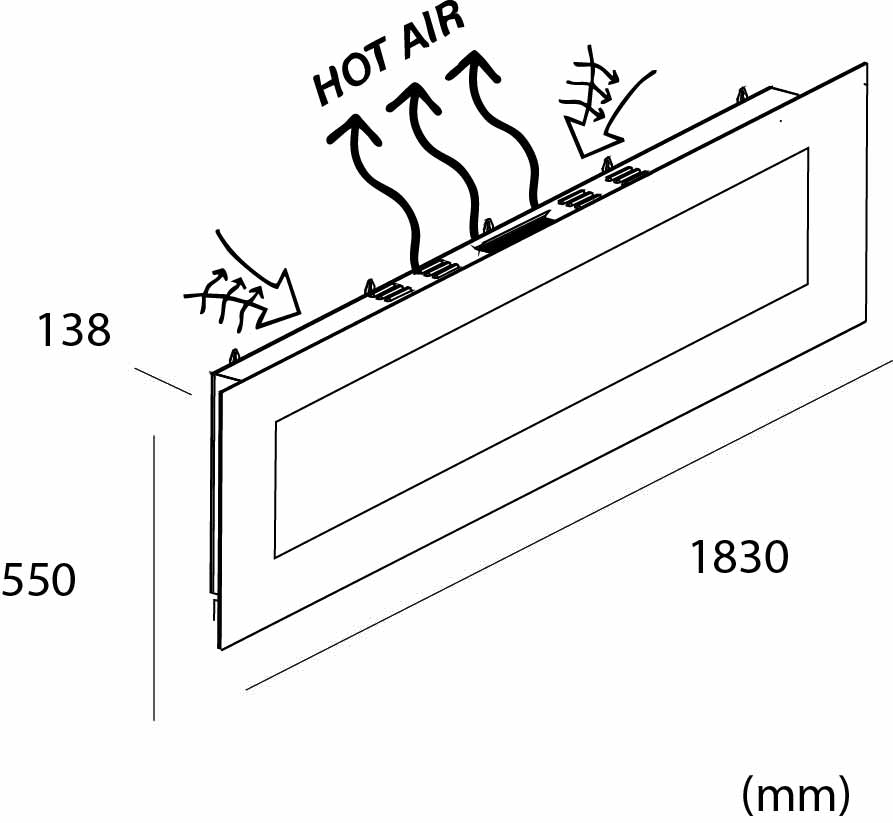 CAMINETTO-PARETE-PORDOI - Fuego Effect Electric Fireplaces Italian Design