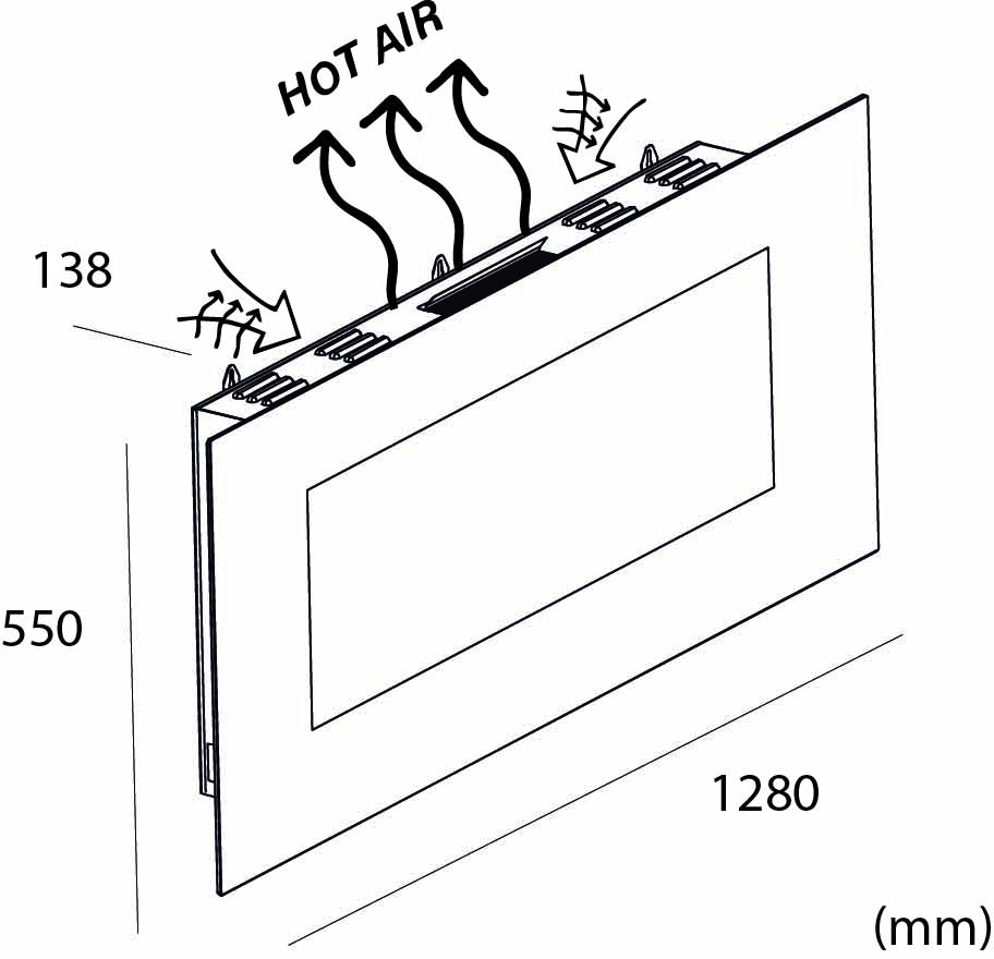 CAMINETTO-PARETE-STELVIO - Fuego Effect Electric Fireplaces Italian Design