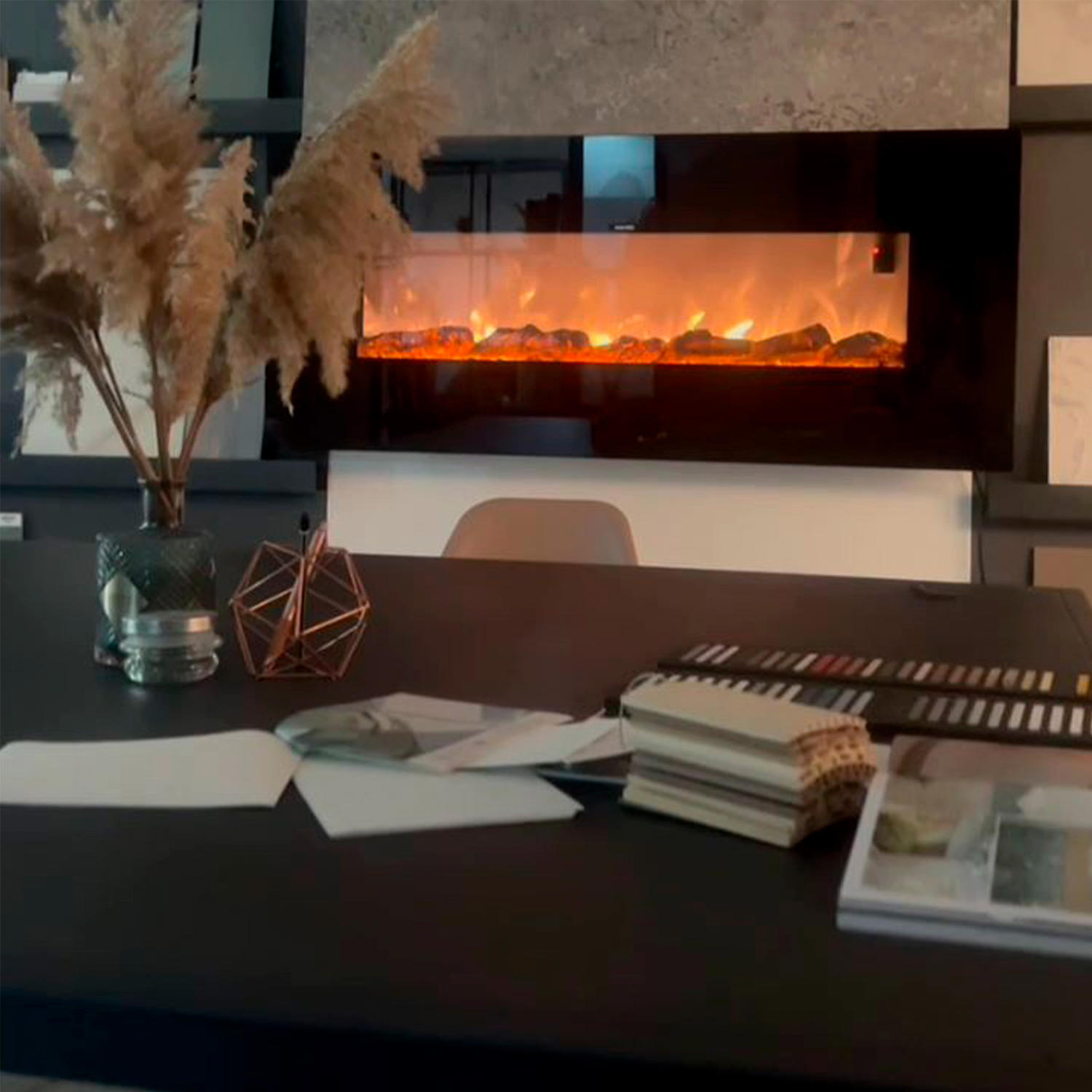 CAMINETTO-PARETE-STELVIO-7 - Fuego Effect Electric Fireplaces Italian Design