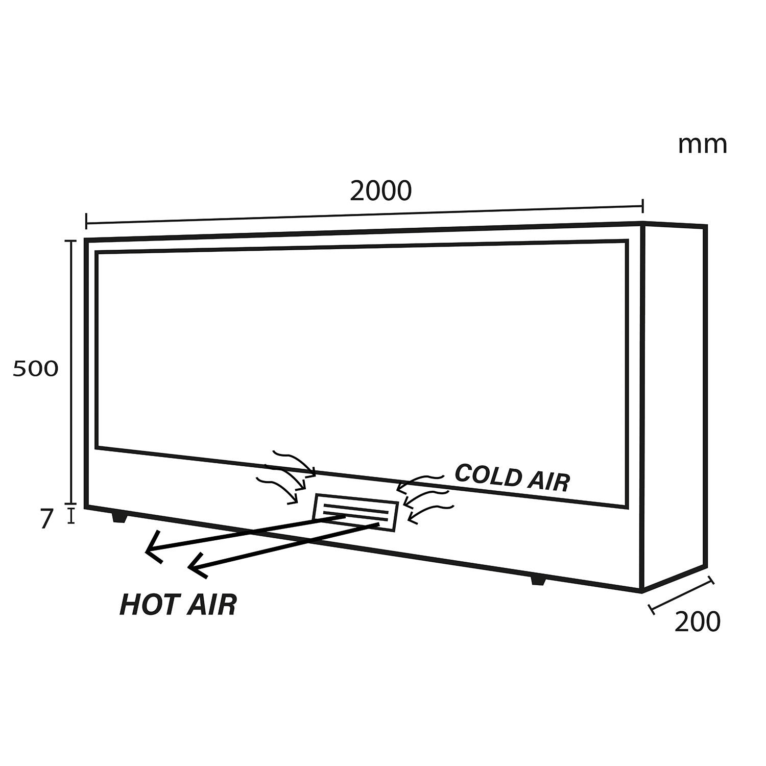 CAMINETTO-VESUVIO-200 - Fuego Effect Electric Fireplaces Italian Design