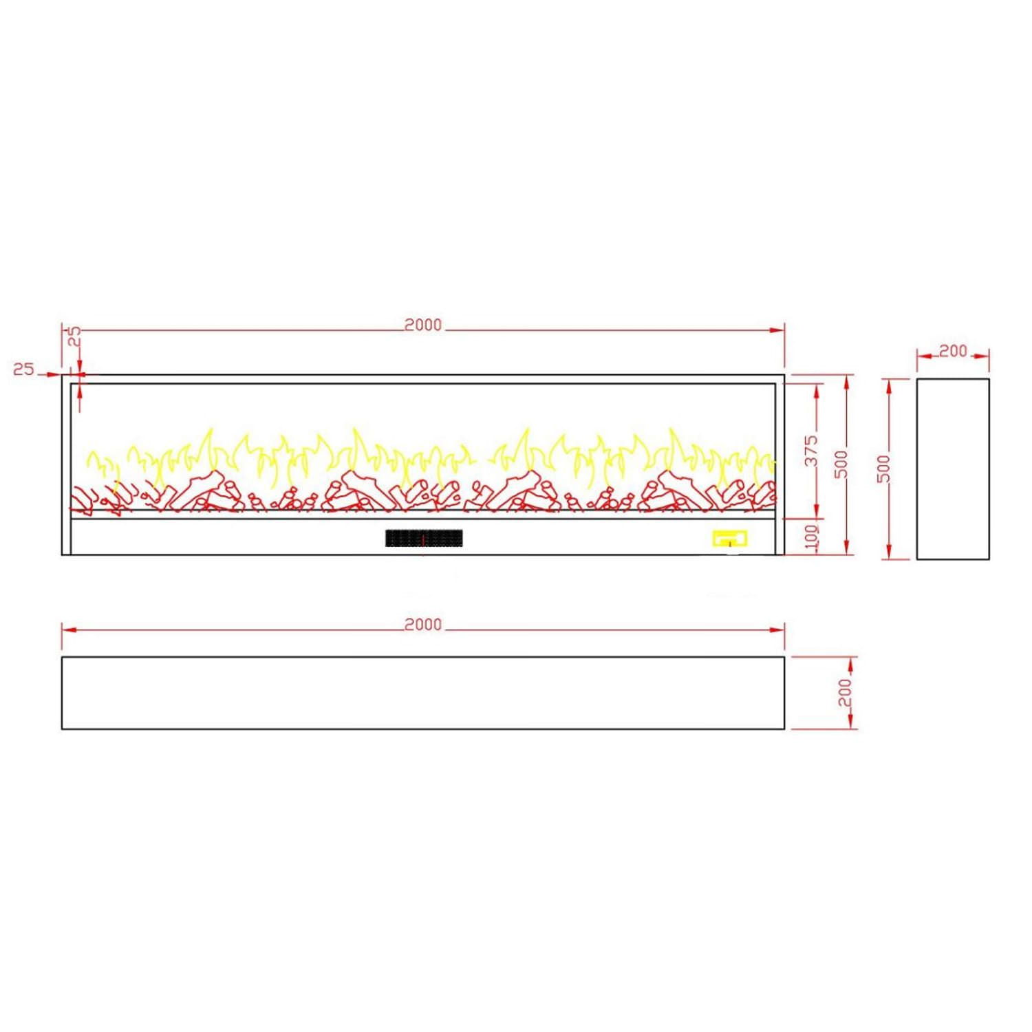 CAMINETTO-VESUVIO-200-9 - Fuego Effect Electric Fireplaces Italian Design