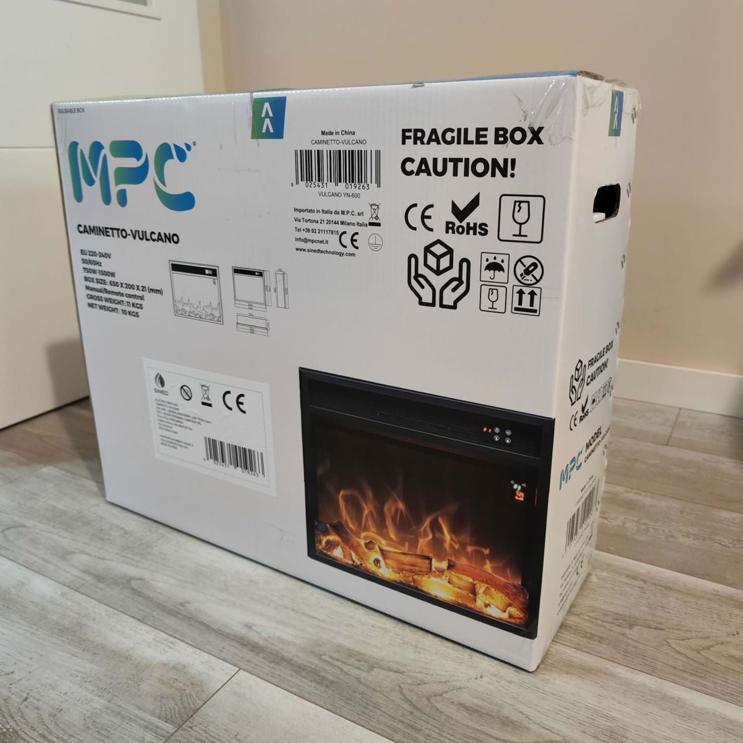 CAMINETTO-VULCANO-9 - Fuego Effect Electric Fireplaces Italian Design