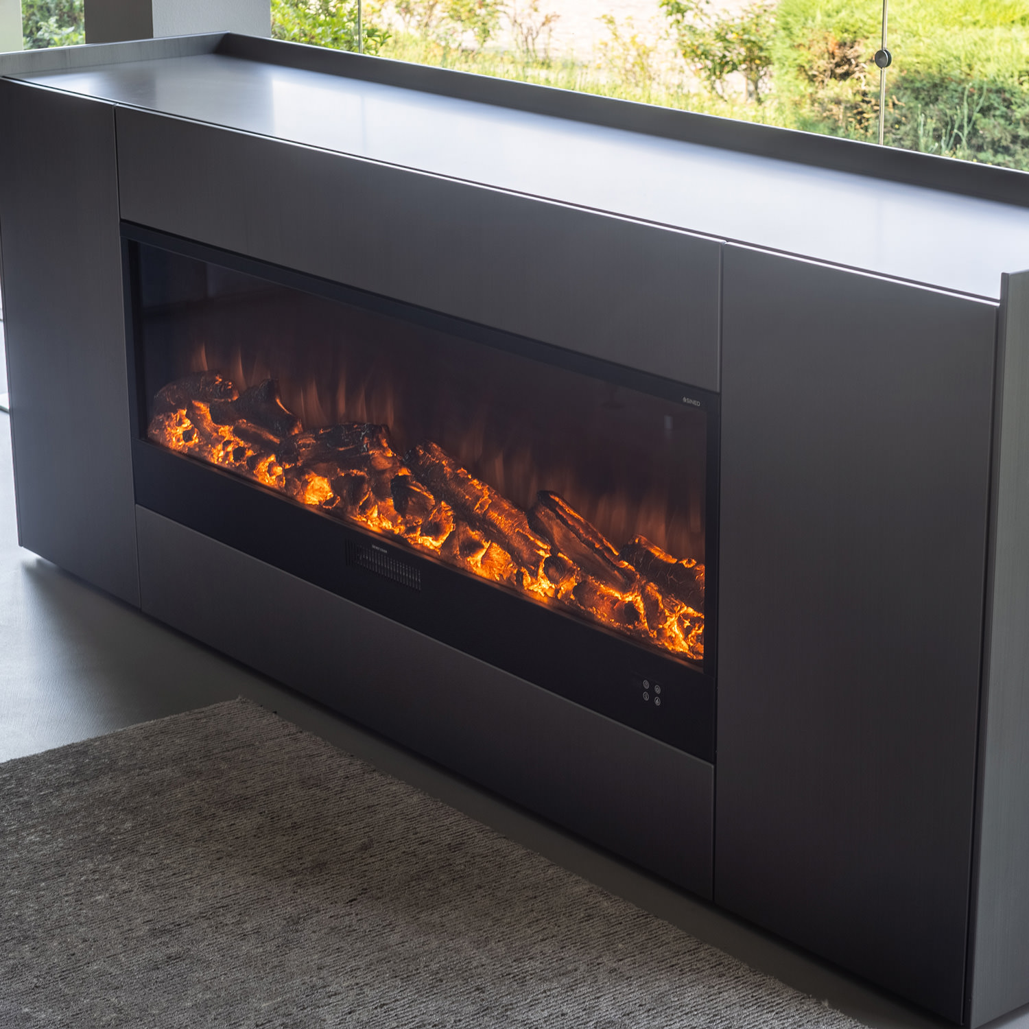 CAMINETTO-VULTURE-150-2 - Fuego Effect Electric Fireplaces Italian Design