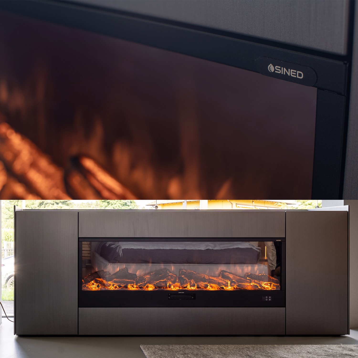 CAMINETTO-VULTURE-150-4 - Fuego Effect Electric Fireplaces Italian Design