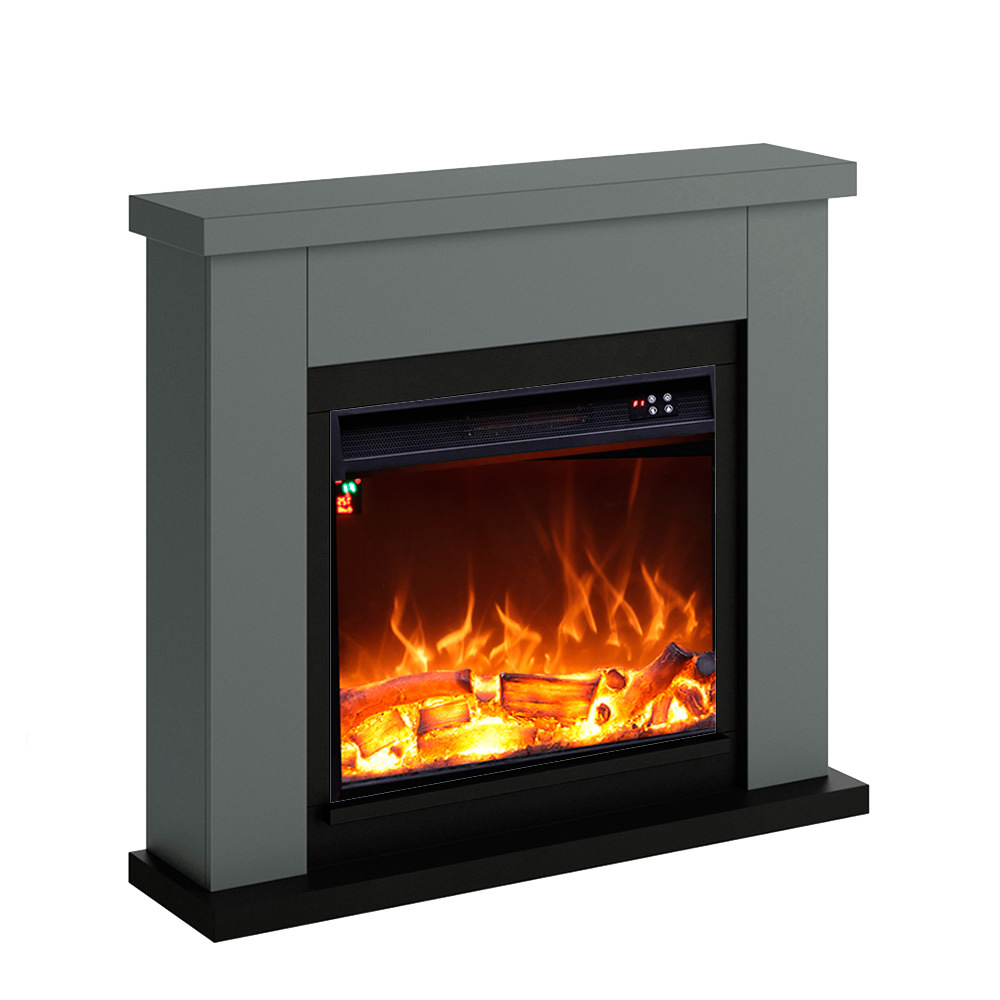 CAMINO-ASCIANO-GRIGIO-2 - Fuego Effect Electric Fireplaces Italian Design