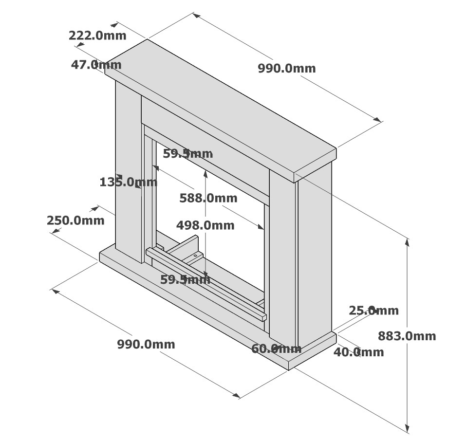 Complete Electricgrey Fireplace